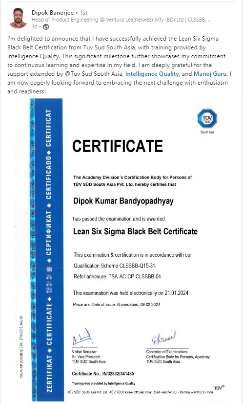 Lean six sigma Certification in Bangladesh
